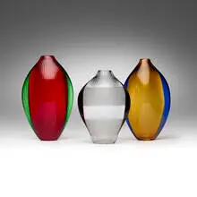 Patagonia vases, set of three by Laura de Santillana, hand-blown glass, sold May 2026