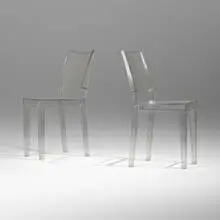 Philippe Starck, La Marie chairs, set of two, 1998, polycarbonate