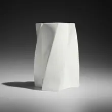 Frank Gehry, Torque vase, c. 2005, bone china