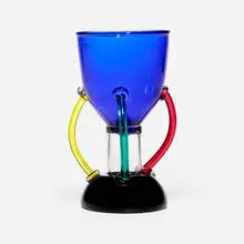 Deneb vase by Ettore Sottsass, 1982, glass, sold May 2026