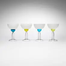 Marco Zanini, Beltegeuse glasses, set of four, 1983, glass
