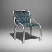 Marco Zanini, Lucrezia chair, 1984, aluminum, upholstery