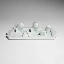 Matteo Thun, Collection of five table accessories, 1982, porcelain