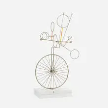 Joseph Burlini, Untitled (kinetic sculpture), chrome-plated steel, painted steel, acrylic