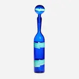 Fulvio Bianconi, A Fasce Orizzontali stoppered bottle, model 526.15, 1952, glass with polychrome bands