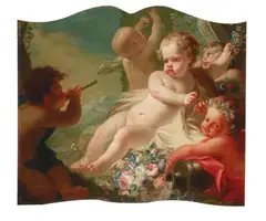 Study of a putti by Jacob de Wit, oil on canvas (irregular shape), offered Mar 2018