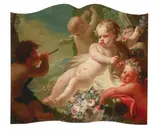 Jacob de Wit, Study of a putti, oil on canvas (irregular shape)