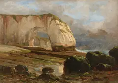 James David Smillie, Etratat, Normandy Coast, circa 1884, oil on canvas
