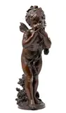 Auguste Moreau, French patinated bronze figure of a young Psyche, patinated bronze
