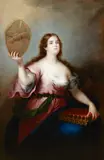 Bartolomé Esteban Murillo, A portrait of a lady holding a book, oil on canvas