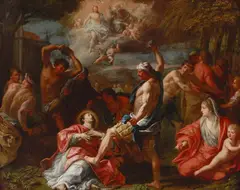 Genoese School, The Stoning of Saint Stephen, oil on canvas