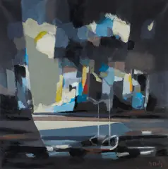 Marcel Mouly, Orage sur La cote Normande (Storm on the Normandy), 2002, acrylic on canvas