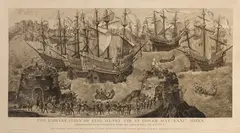 James, Embarkation of King Henry VIII at Dover May XXXIst MDXX,, Engraving on paper, this is a later impression