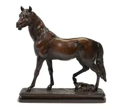 French patinated bronze model of a horse by Charles Valton, patinated bronze, sold Mar 2018