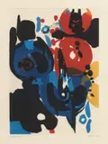 Ernst Wilhelm Nay, Über den Menschen, 1965, Folge von 6 Farbaquatinten, jeweils auf Velin