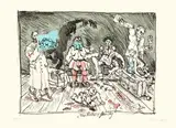 Jörg Immendorff, The Rake’s Family, 1995, Original-Plexiglas-Mappe mit 12 Farblithographien, jeweils auf Hahnemühle-Velin, sowie einem Titel- und Textblatt