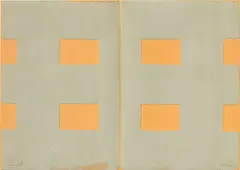 Günther Förg, To the Builders, 2002, Original-Leinenkassette mit 24 Farbserigrafien, teilweise mit Sand und Baugips, jeweils auf Velin-Doppelbogen