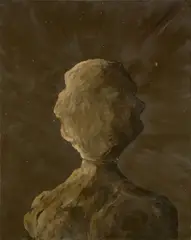 Thomas Zipp, P.N. 89, 2008, 2-teilig: Acryl und Öl auf Leinwand bzw. Kugel­schreiber auf Papier im Künstlerrahmen