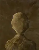 Thomas Zipp, P.N. 89, 2008, 2-teilig: Acryl und Öl auf Leinwand bzw. Kugel­schreiber auf Papier im Künstlerrahmen