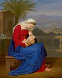 Heinrich Anton Dähling, Maria mit dem Kinde, 1820, Öl auf Metall