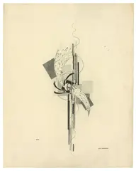 Ella Bergmann-Michel, OB 198“. 1920er-Jahre, Tuschfeder und Bleistift auf Papier, auf Karton aufgezogen
