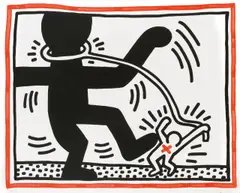 Keith Haring, Aus: „Free South Africa, 1985, Farblithografie auf Velin
