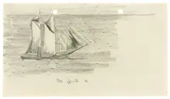 Segelboot by Lyonel Feininger, 1912, Bleistift auf Papier, sold Dec 2017