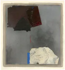 Giuseppe Santomaso, Ohne Titel, 1989, Aquarell und Collage auf dickem Velin, auf Leinwand aufgezogen