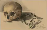 Richard Müller, Vanitas-Stillleben, 1919, Pastell und farbige Kreide auf Papier