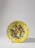 Centaure by Pablo Picasso, 1956, Runder Teller, weißer Ton, mit Engobenbemalung, teilweise glasiert. ø 42 cm (16 ½ in.); ceramic, Madoura edition, sold Jun 2018