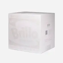 Eroded Brillo Box (White) by Daniel Arsham, 2020, cast resin, quartz, sold Dec 2025