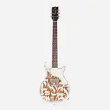 Defer, Custom Thunders guitar, 2025, airbrush and acrylic on electric guitar
