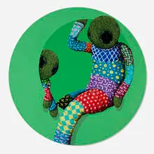 Run Away (from the In Frame series) by Suanjaya Kencut, 2022, acrylic on canvas, sold Dec 2025
