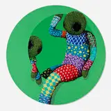 Suanjaya Kencut, Run Away (from the In Frame series), 2022, acrylic on canvas
