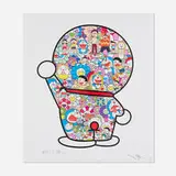 Mr. Fujiko F. Fujio and Doraemon Are in the Field of Flowers by Takashi Murakami, 2018, offset lithograph in colors, sold Dec 2025