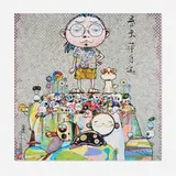 With Eyes on the Reality of One Hundred Years from Now by Takashi Murakami, 2013, offset lithograph in colors, sold Dec 2025