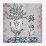 Dear God of the Forest and Arhat by Takashi Murakami, 2015, offset lithograph in colors, sold Dec 2025