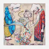 4 Arhats, One With Four Eyes by Takashi Murakami, 2015, offset lithograph in colors, sold Dec 2025