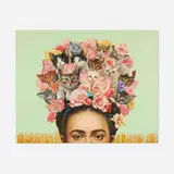 Britt Ehringer, #fridakatlobrow, 2016, oil on linen over panel