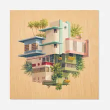 Cinta Vidal Agulló, Miami, 2016, acrylic on wood