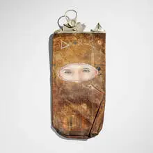 David Choe, Untitled, oil on found aluminum can