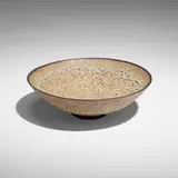 James Lovera, Footed bowl, c. 1960, volcanic-glazed earthenware