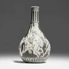 Edward Eberle, Unsealed Bottle, 1992, porcelain, terra sigillata and sgrafitto decoration
