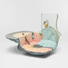 William Geis, A Rose by Any Other Drain, 1972, fix-all, glass, wire