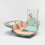William Geis, A Rose by Any Other Drain, 1972, fix-all, glass, wire