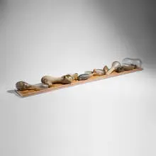 Garden by Cristiano Bianchin, c. 2000, blown glass, hemp, sand, acrylic, sold Apr 2026