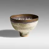 Lucie Rie, Bowl, c. 1981, volcanic-glazed stoneware, manganese lip