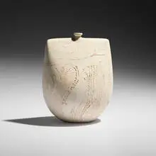 Peter Hayes, Bow Form, c. 1990, raku-fired earthenware