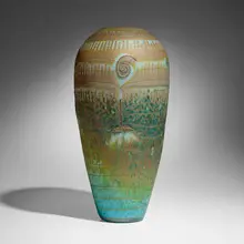 José Chardiet, Large vase, 1997, hand-blown glass