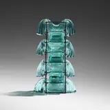 Sydney Cash, Ice Pagoda, 1994, slumped glass, metal